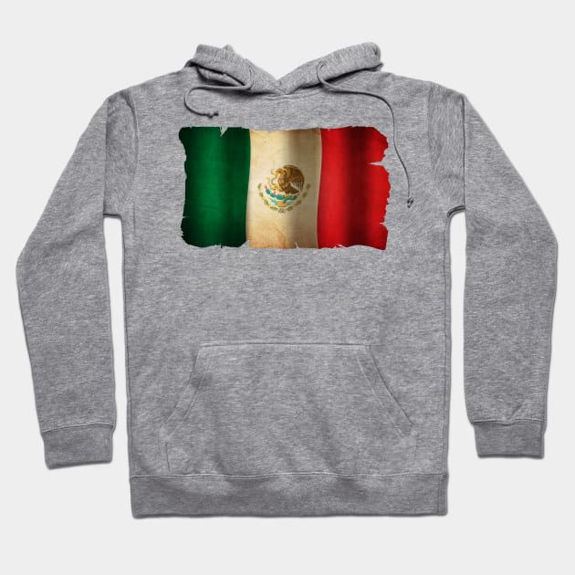 Grunge Flag of Mexico Hoodie by pASob